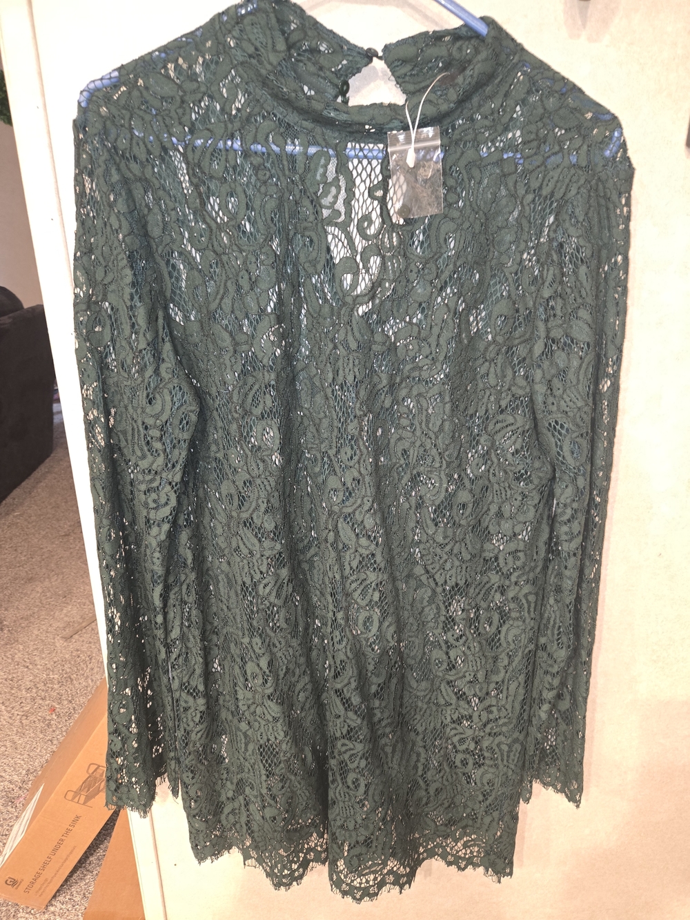Wishlist Dark Green Lace Blouse